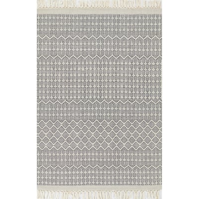 Momeni Ember Geometric Hand Woven Wool Blend Area Rug