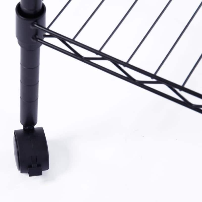5 Tier Rolling Steel Shelving Unit Wire Shelves Garage Shelving Storage Racks