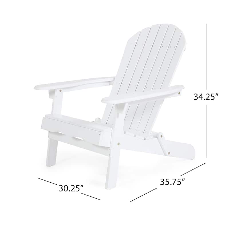 Hanlee Outdoor Rustic Acacia Wood Folding Adirondack Chair (Set of 2) by Christopher Knight Home
