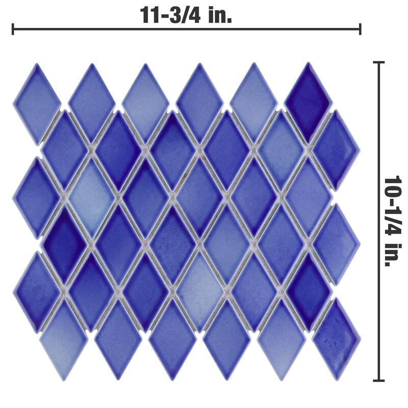 Merola Tile Hudson Kite Niagara 10-1/4" x 11-3/4" Porcelain Floor and Wall Mosaic Tile