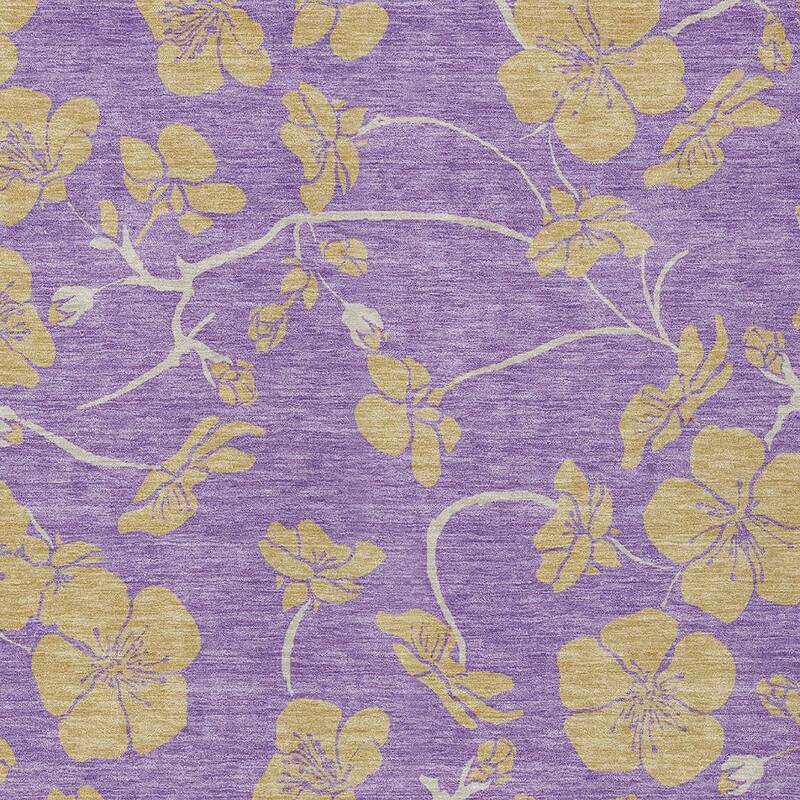 HomeRoots Floral Transitional Rectangle Outdoor Rug