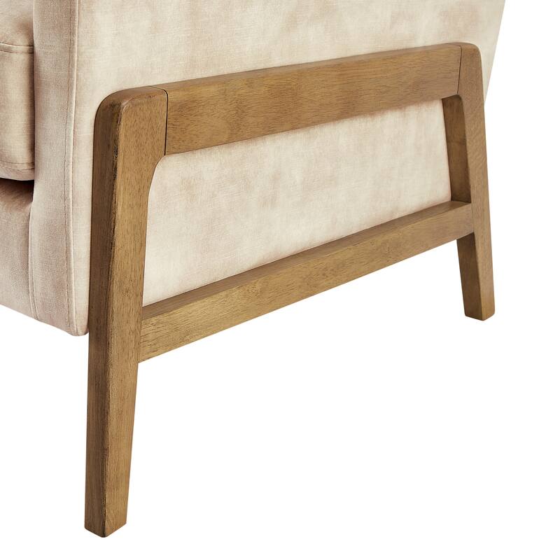 Margrate Wood Arm Tufted Back Accent Chair by Greyson Living