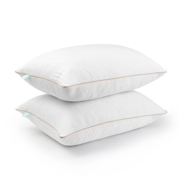 slide 2 of 9, Kotter Home Martha Stewart Natural Essence with Tencel Shapeable Memory Foam Pillows Set of 2 - White