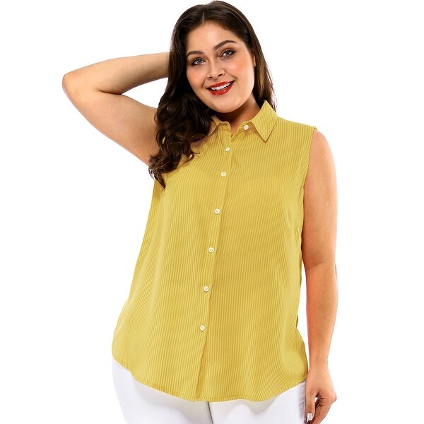 women's plus size button down collar shirts