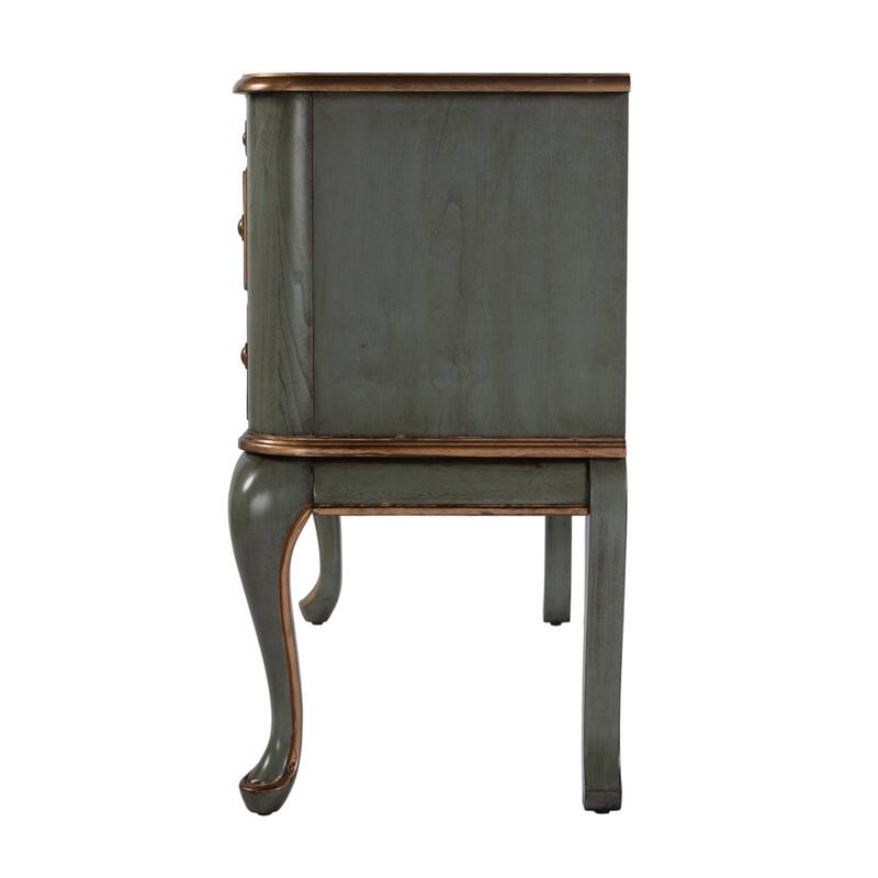 Charlotte 40 in. W Rectangular Wood Vanity/Valet Desk with Storage Drawers and Mirror