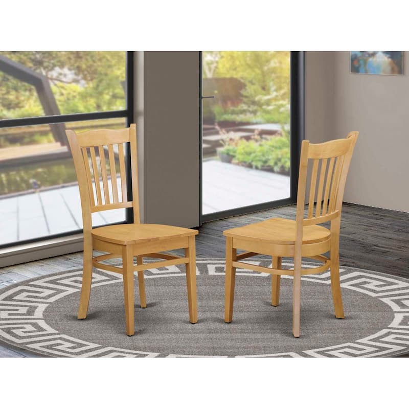 Linen White Dining Chair - Solid Wood Kitchen Seating with Comfortable Frame, 17 x 17 x 37 Inches