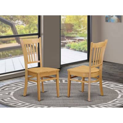 Linen White Dining Chair - Solid Wood Kitchen Seating with Comfortable Frame, 17 x 17 x 37 Inches
