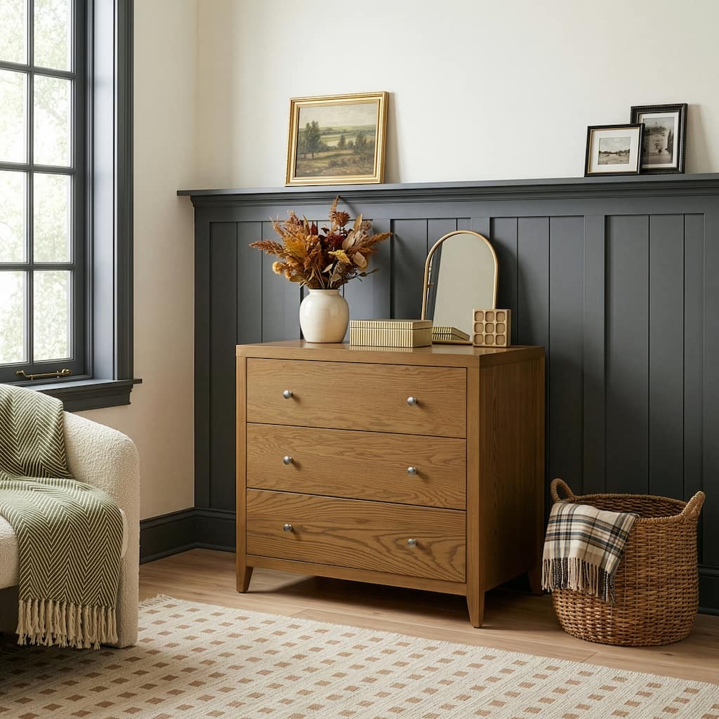 Dana 34 in. W Rectangular Wood 3 Drawer Chest