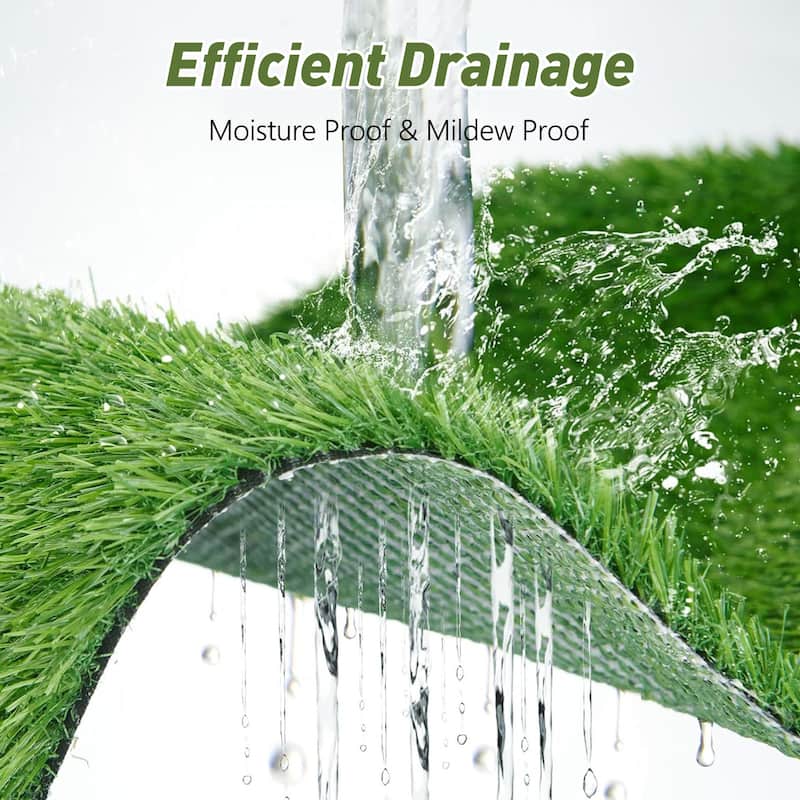 Anmytek Premium Artificial Grass Turf with Realistic Texture, UV Resistant, Multi Layer Drainage Backing - 3'6"