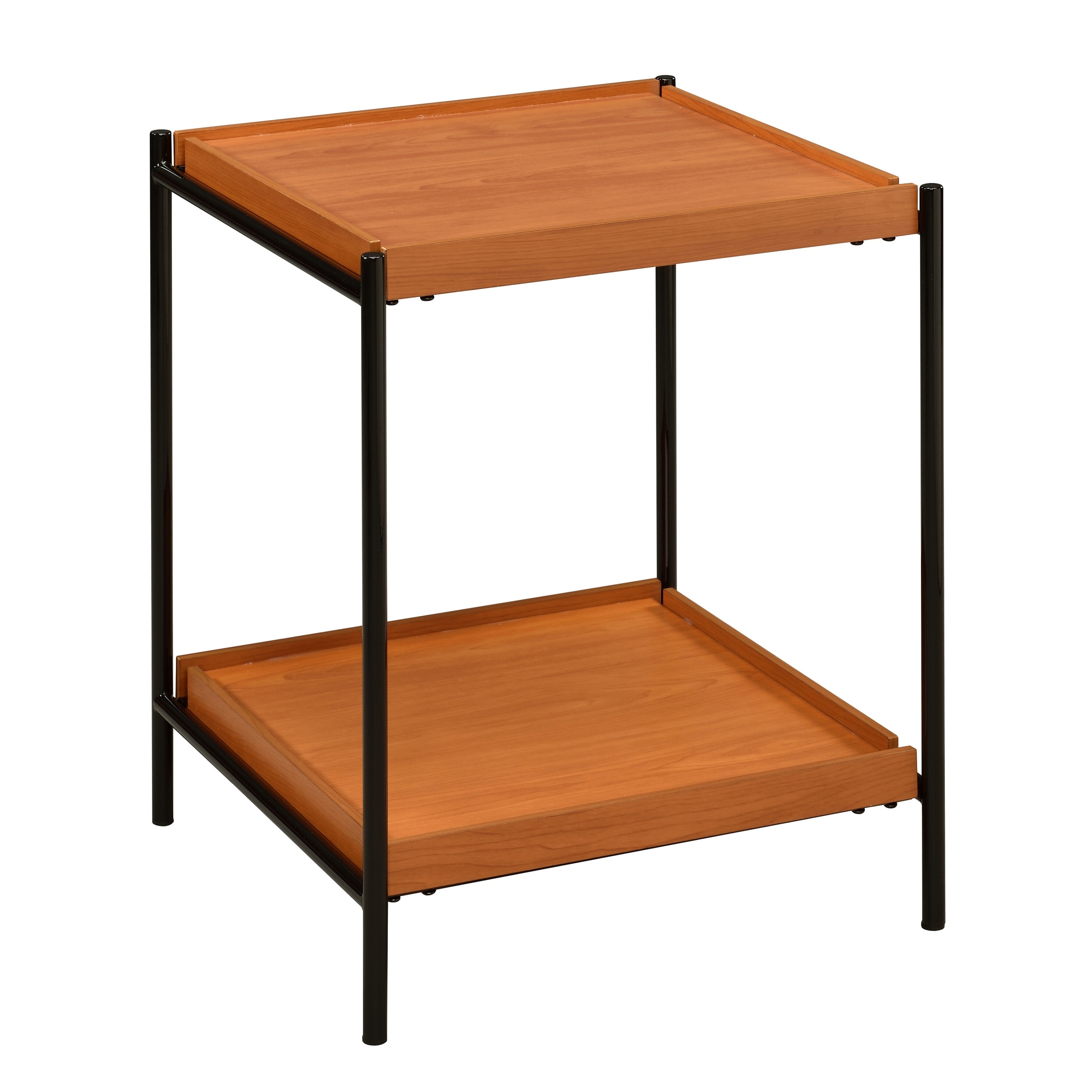 Honey oak shop side table