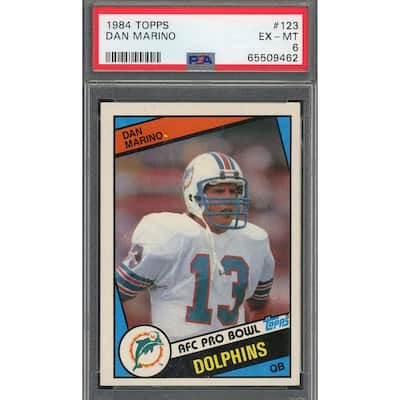 Dan Marino 1984 Topps Football Rookie Card RC #123 Graded PSA 6 - 8'6" x 11'6"