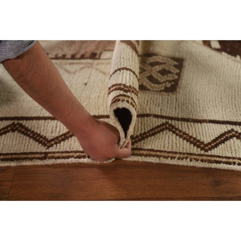 Anatolian Oriental Runner Rug Natural Dye Handmade Wool Carpet - 3'5"x 10'9"