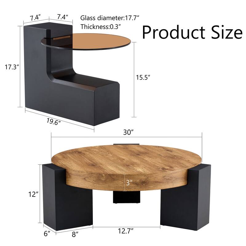 The detachable double-decker coffee table, the stylish design is more precious, and the detachable design can make the u