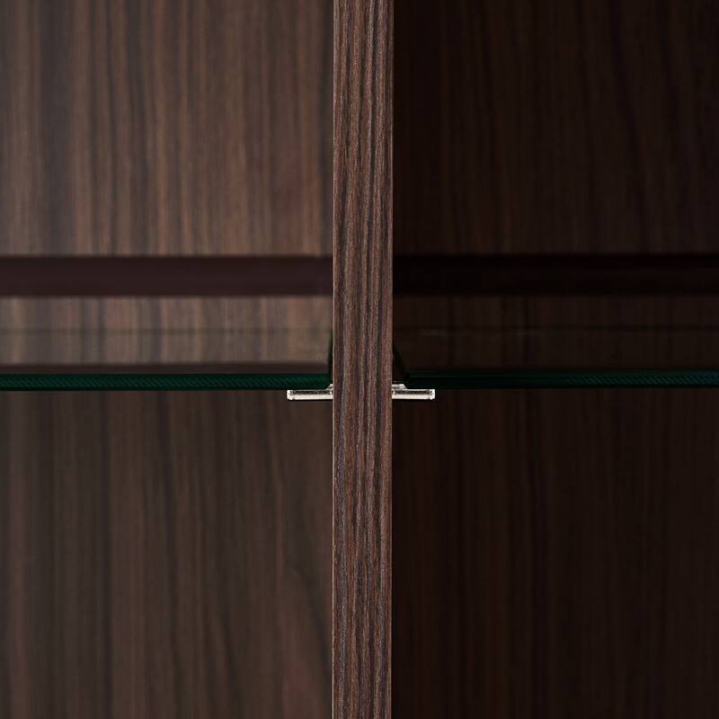 60'' Tall Display Cabinet with Tempered Glass Door