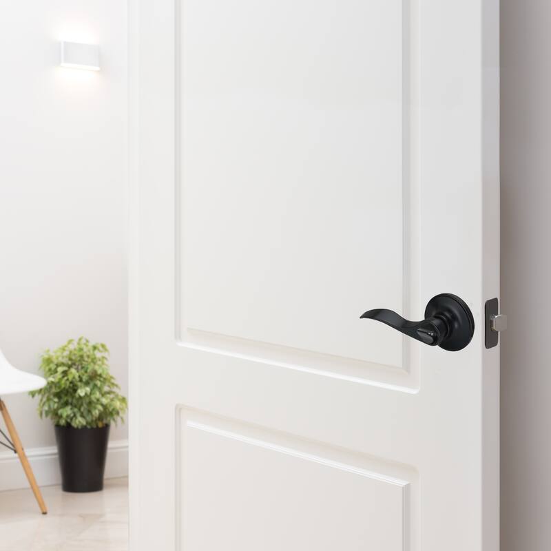 Design House 778902 Springdale Privacy Bed and Bath Door Lever Matte