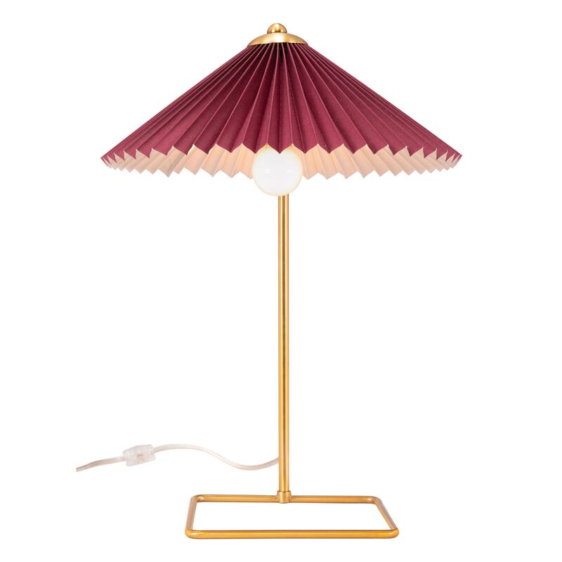 Charo Table Lamp Red & Gold