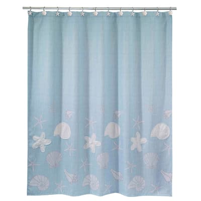Avanti Linens Sequin Shells Shower Curtain
