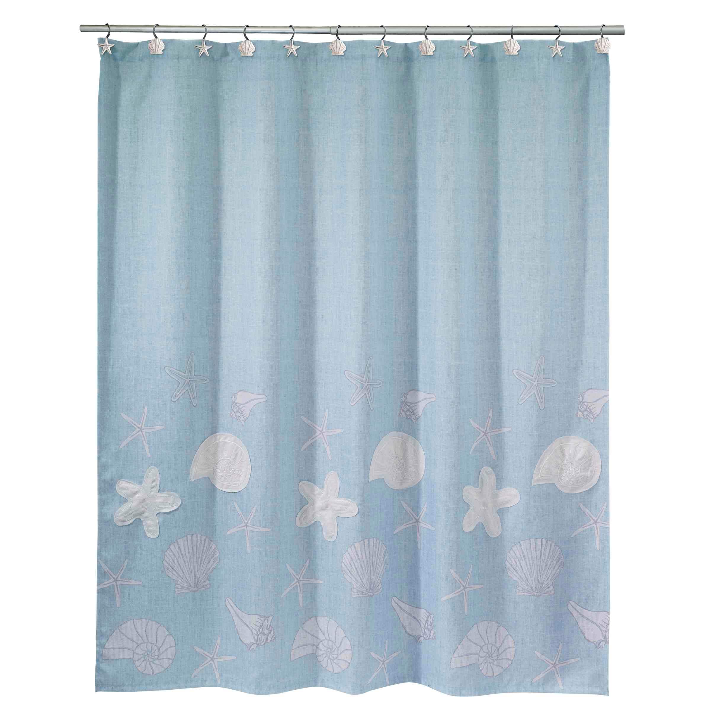 Avanti Sequin Shells Shower Curtain