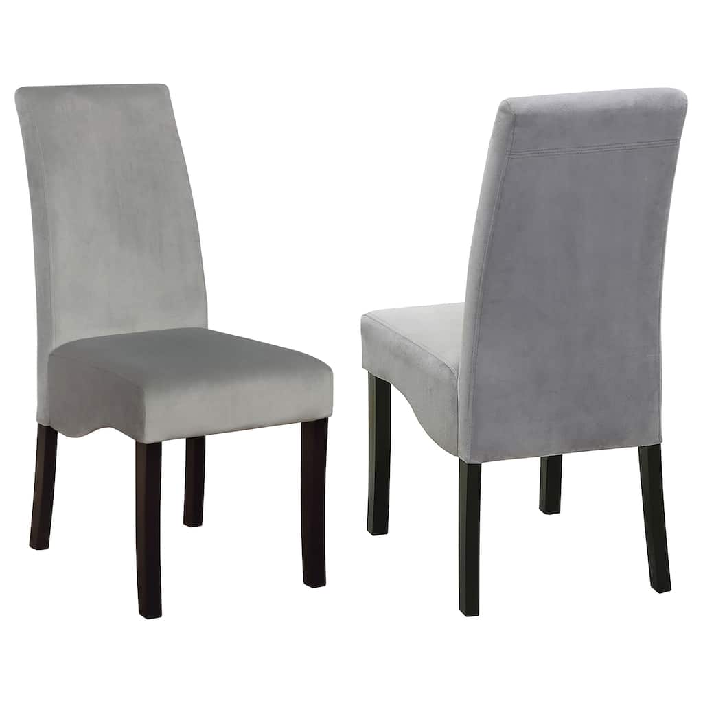 Stanton Grey Velvet Upholstered Dining Side Chair (Set of 2)