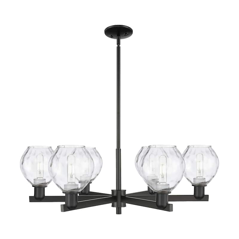 Innovations Lighting Endless Possibilities Arcadia - Waverly - 6 Light 36" Stem Hung Chandelier - Matte Black