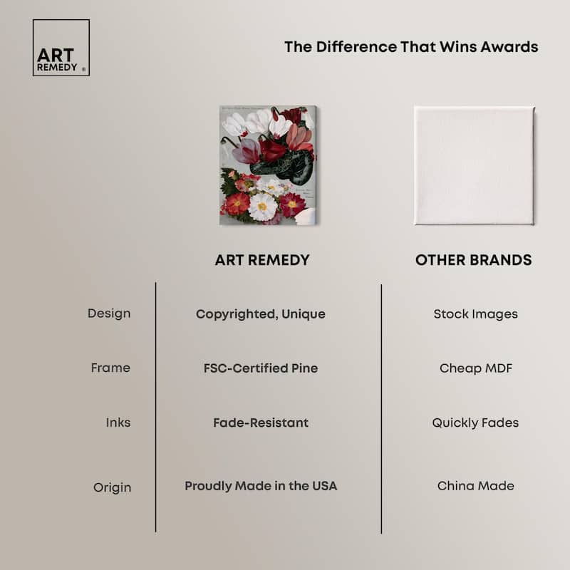 Cyclamens Canvas by Art Remedy, Gallery Wrapped