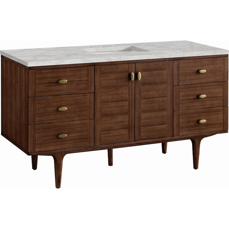 James Martin Vanities 670-V60S-FVSL Amberly 60" Wall Mounted or Free