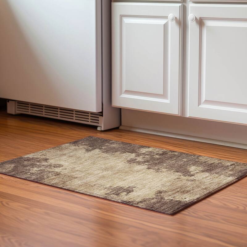 Premium Washable Super Soft Mayfield Rug - Brown - 1'8" x 2'6"