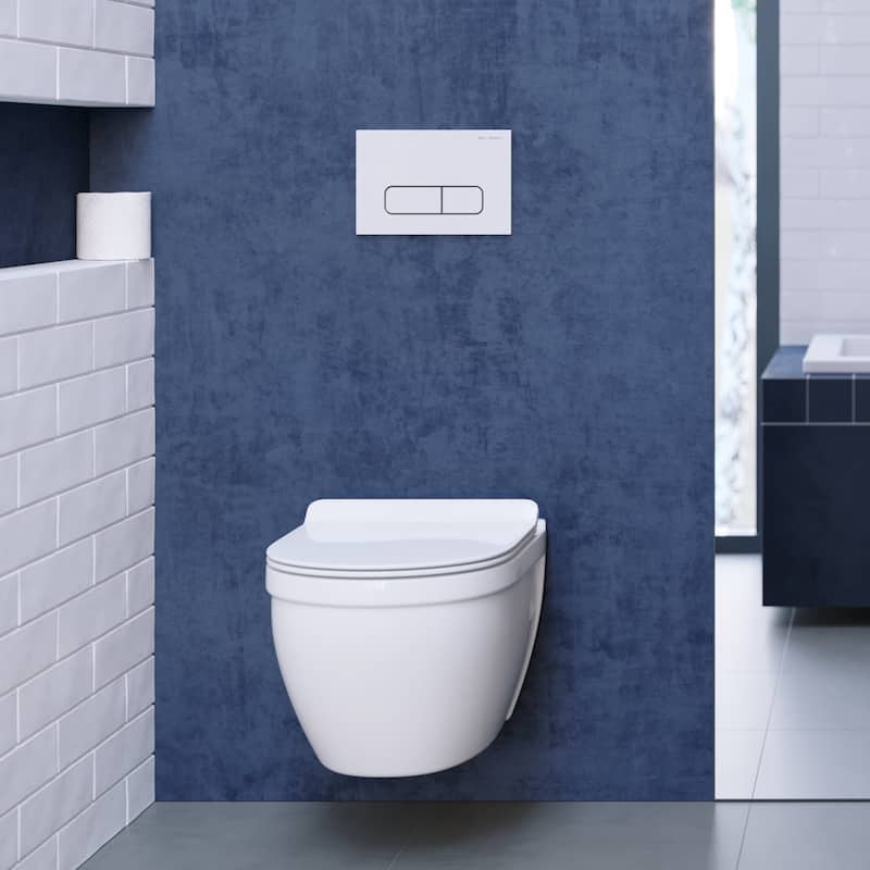 Ivy Wall Hung Elongated Toilet Bowl 0.8/1.28 GPF Dual Flush