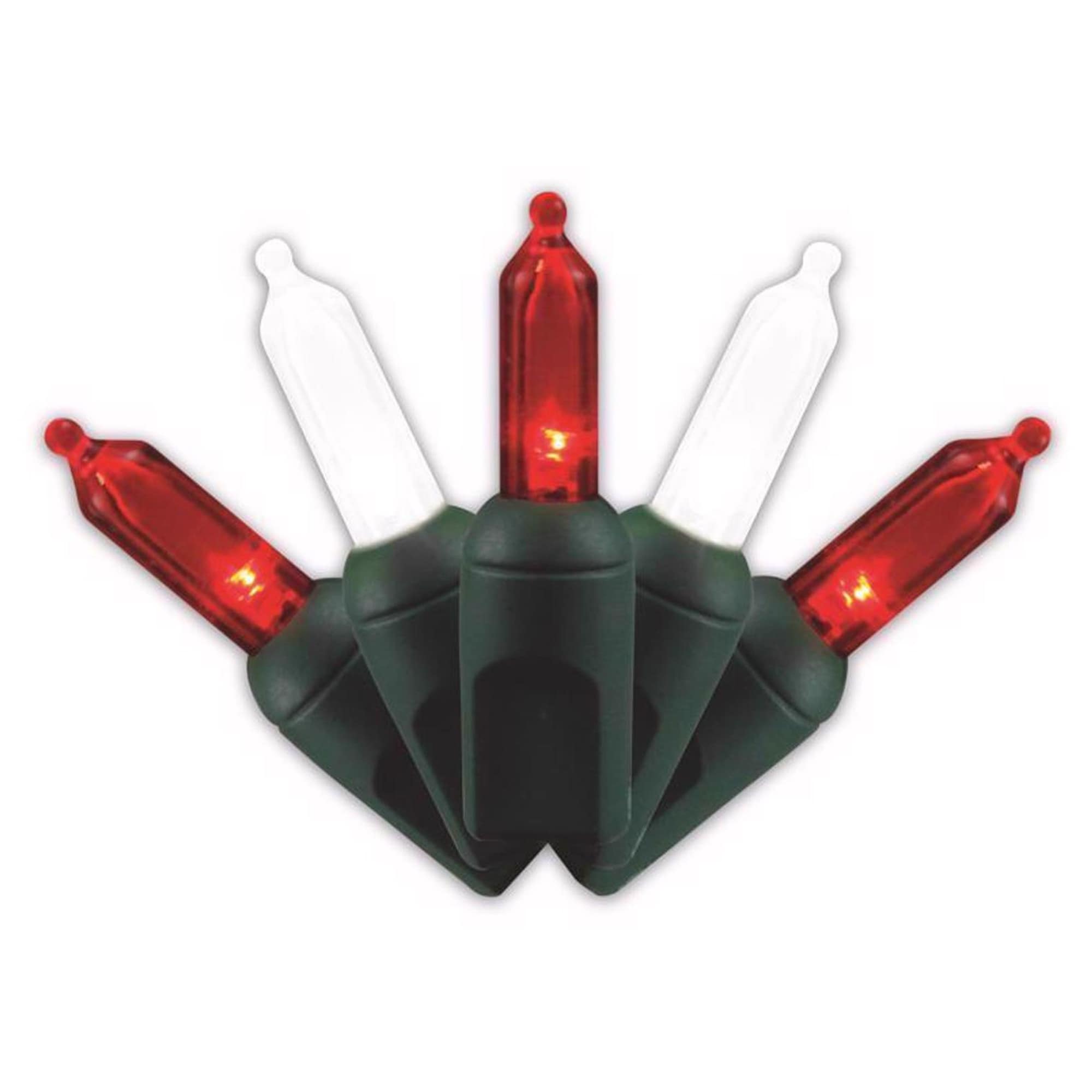 Celebrations Platinum LED T5 Red/White 50 ct String Christmas Lights 25 ft.