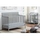 preview thumbnail 1 of 7, Shailee 4-in-1 Convertible Crib Gray - Grey Grey