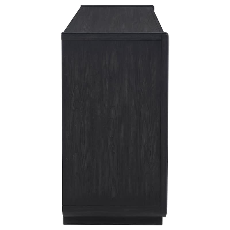 Leandro 2-drawer Dining Sideboard Server Burnished Black - 64" x 19" x 36"