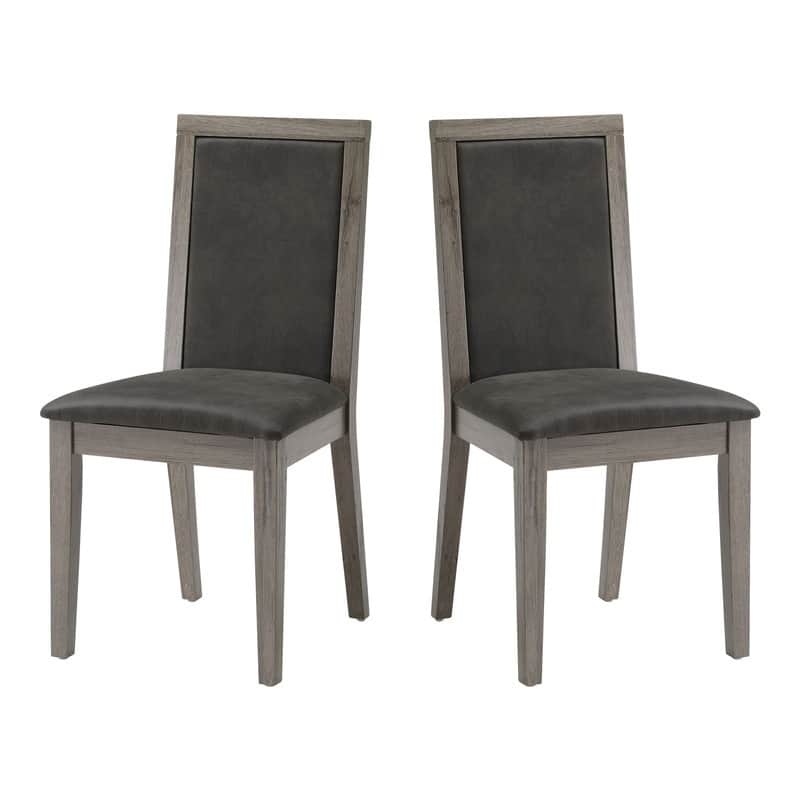 2PCS Armless Dining Chair With Upholstered Cushion Seat and Back,37.40"H
