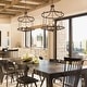 preview thumbnail 2 of 11, The Gray Barn Farmhouse 6-Light Rustic Drum Chandelier Island Light for Dining Room - W21.5"x H28"