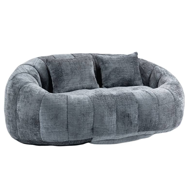GDFStudio - Laurel Chenille 2-Seater Lazy Sofa with High-Density Foam and Oversized Comfort