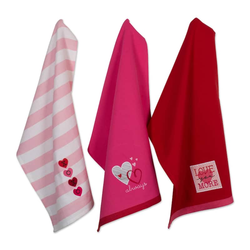 DII Valentine's Day Printed Dishtowel (Set of 2) - Valentines Day