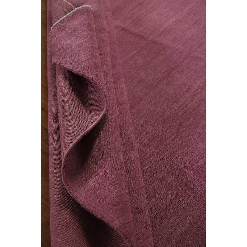 Hand Knotted Oriental 100% Wool Carpet Modern Solid Purples Gabbeh Area Rug - 11' 5'' X 8' 0''