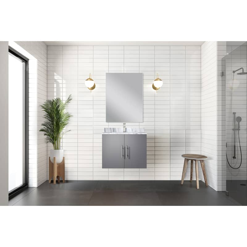 Geneva Bath Vanity Carrara Marble Top, Sink and Faucet