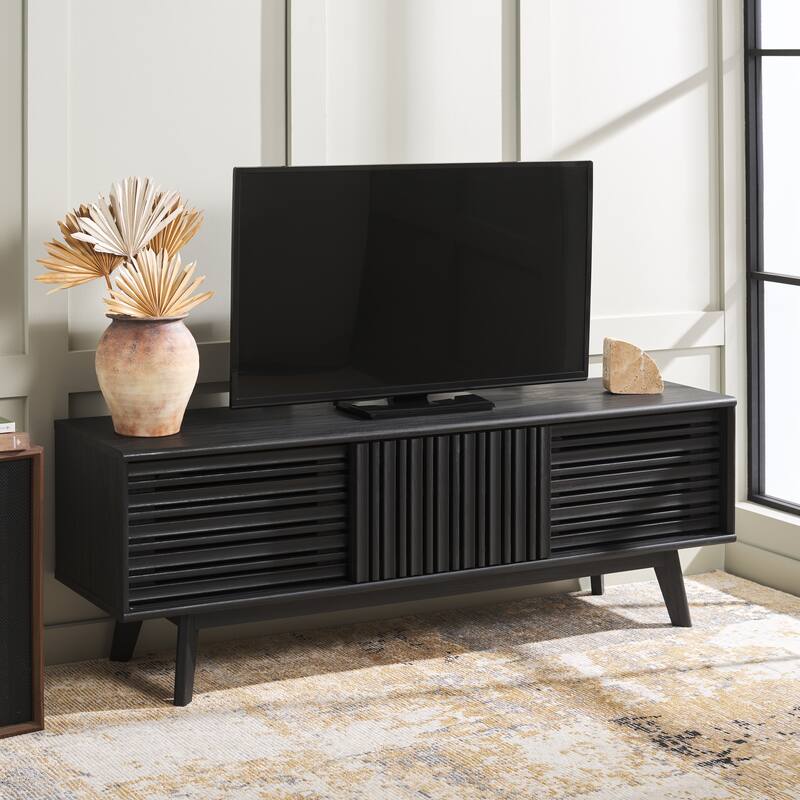 SAFAVIEH Home Esma 3 Door Media Stand. - 59Wx15Dx21H