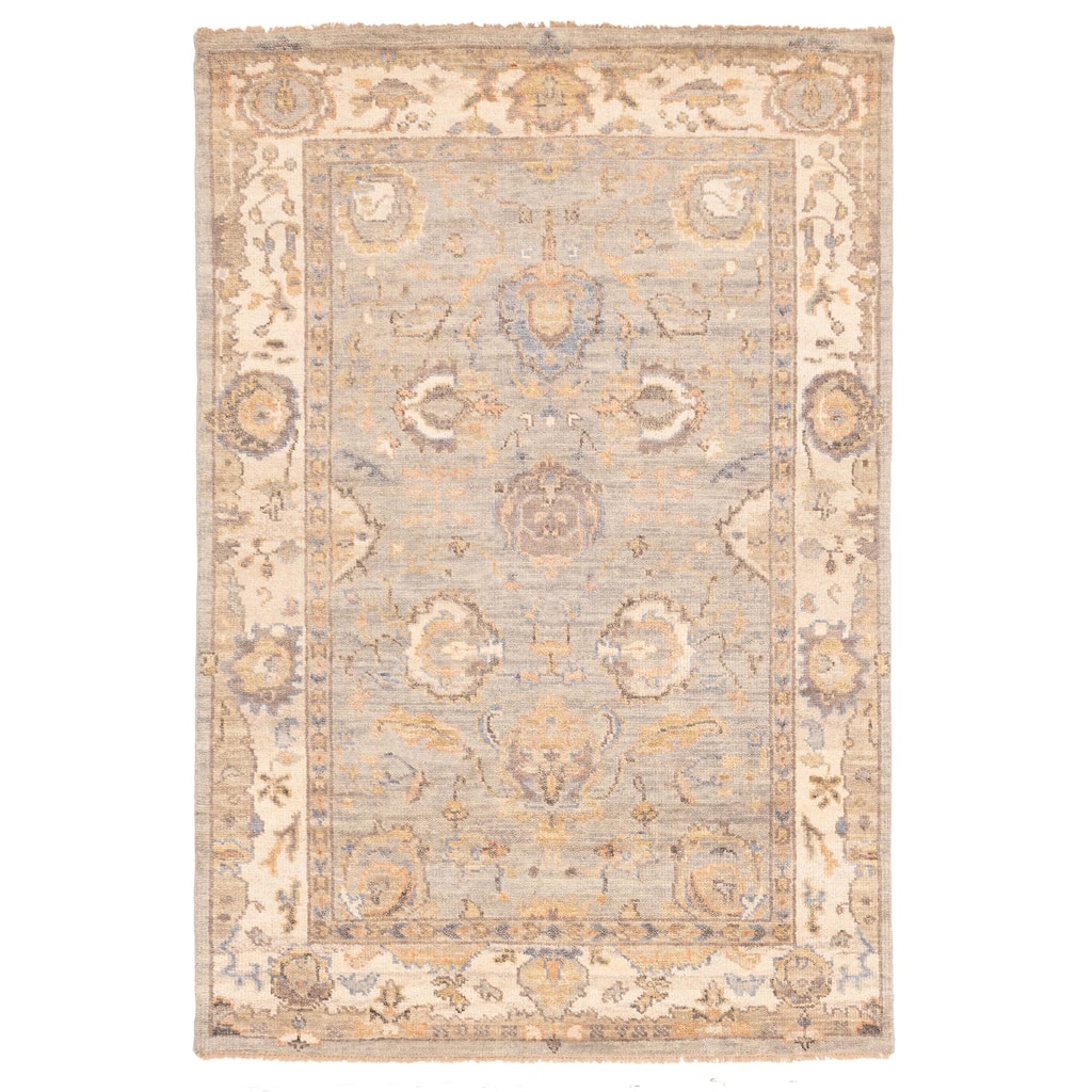 ECARPETGALLERY Hand-knotted Jules Serapi Grey Wool Rug - 6'2 x 9'0