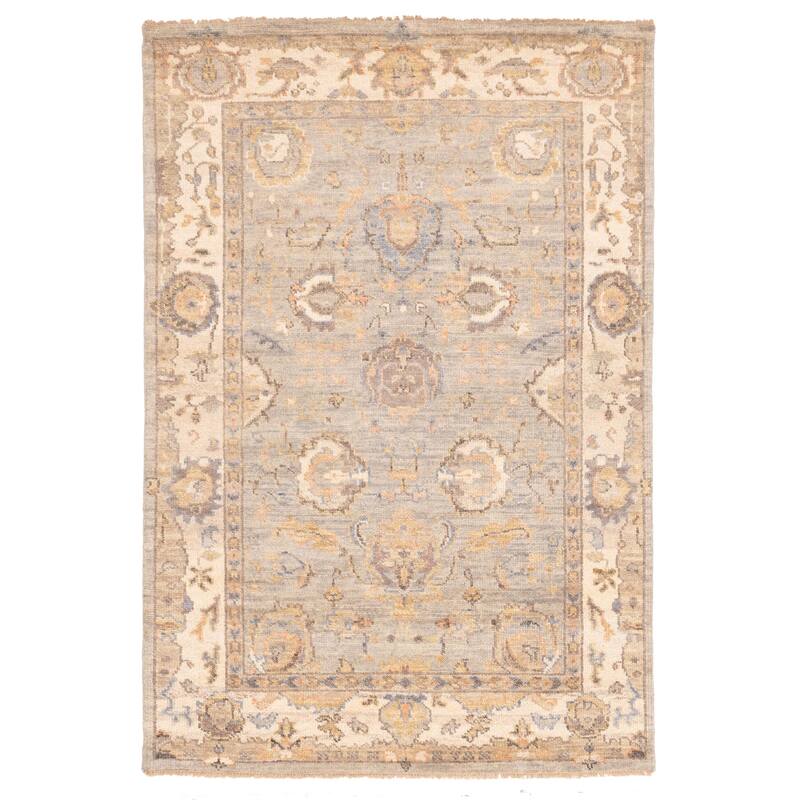 ECARPETGALLERY Hand-knotted Jules Serapi Grey Wool Rug - 6'2 x 9'0