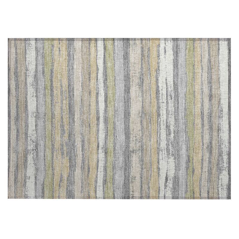 Machine Washable Indoor/ Outdoor Chantille Stripe Rug