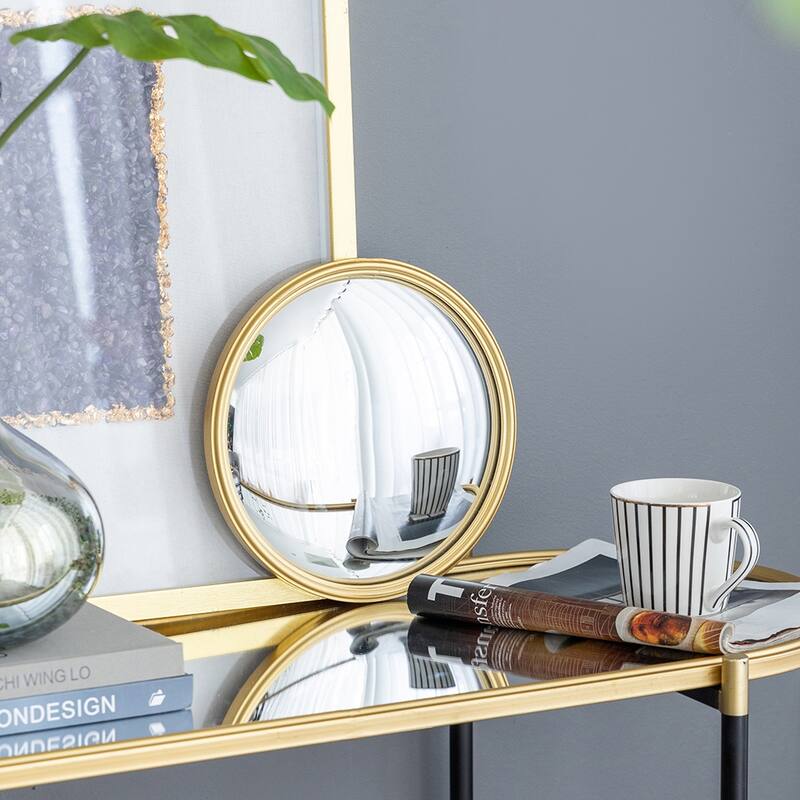 Gold Round Mirror Mirror with Iron Frame