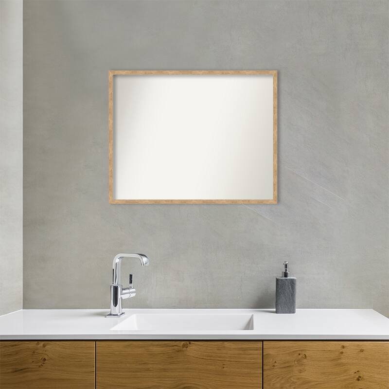 Imprint Non-Beveled Wood Framed Bathroom Vanity Wall Mirror