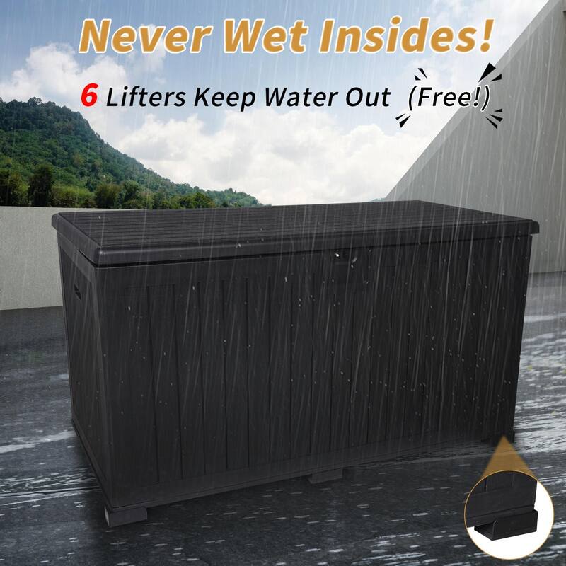 Outdoor Storage Box with Hydraulic Lid & Table Design
