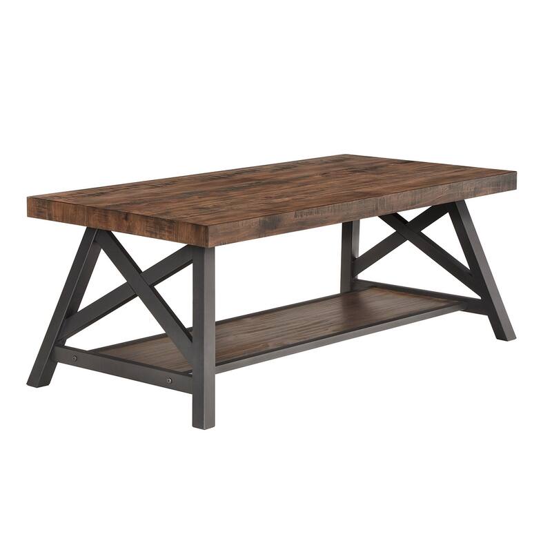 Bryson Rustic X-Base Accent Tables by iNSPIRE Q Classic