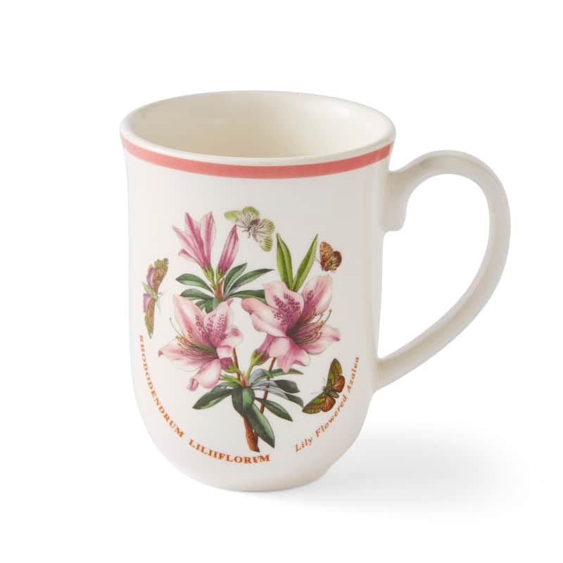 Portmeirion Botanic Garden Set of 6 Meadow Tulip Beaker Mugs - 10.5 oz