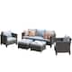 Ovios Resin Wicker 5-piece Outdoor High-back Sectional Set