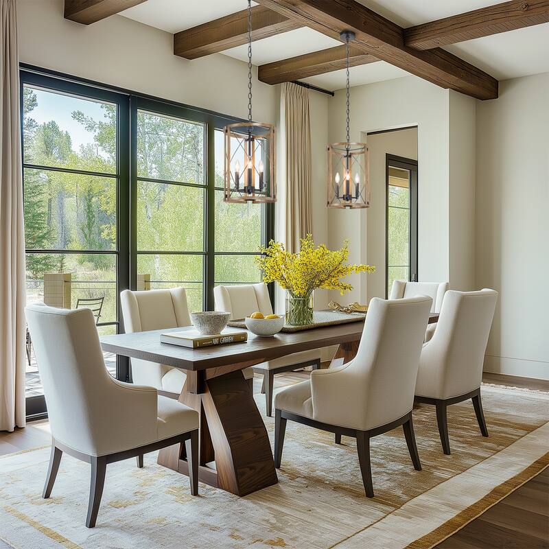 Modern Farmhouse 3-Light Chandelier Foyer Pendant Island Light for Dining Room