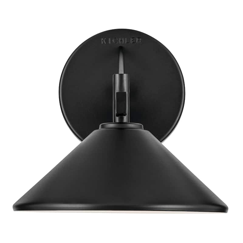 Kichler Lighting Ripley 7.5 in. 1-Light Black Outdoor Wall Sconce - 7.5 in
