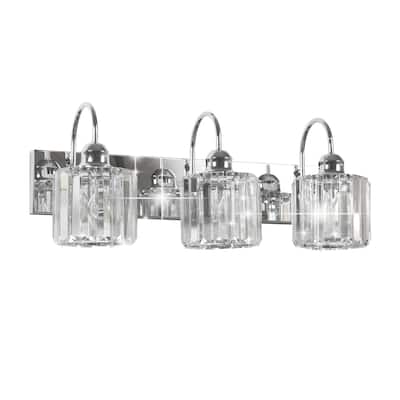 ExBrite Modern Silver Dimmable Bathroom Vanity Light